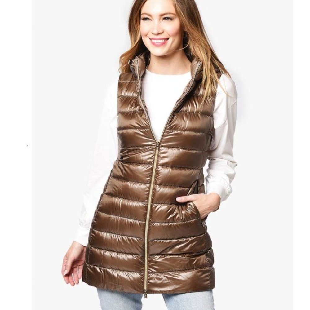 HERNO NEW Quilted Down Fill Hooded Vest